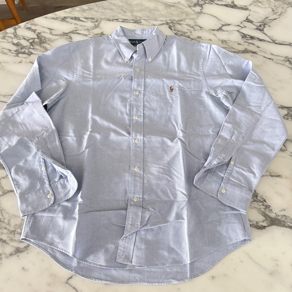 Polo Ralph Lauren Cotton Blue‎ long sleeve shirt, Large